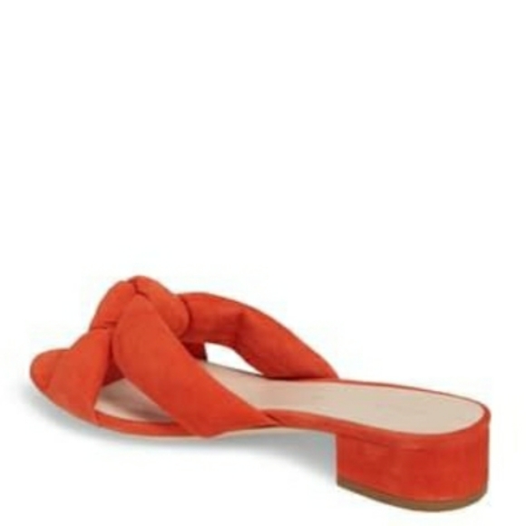 LOEFFLER RANDALL ELSIE ORANGE KNOTTED SLIDES SHOES - Picture 2 of 7